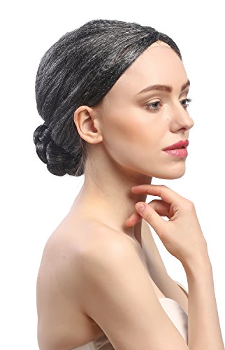 wig-me-up-4007-p103-309-damen-karneval-per-cke-dutt-grau-schwarz-oma-25-cm image 5