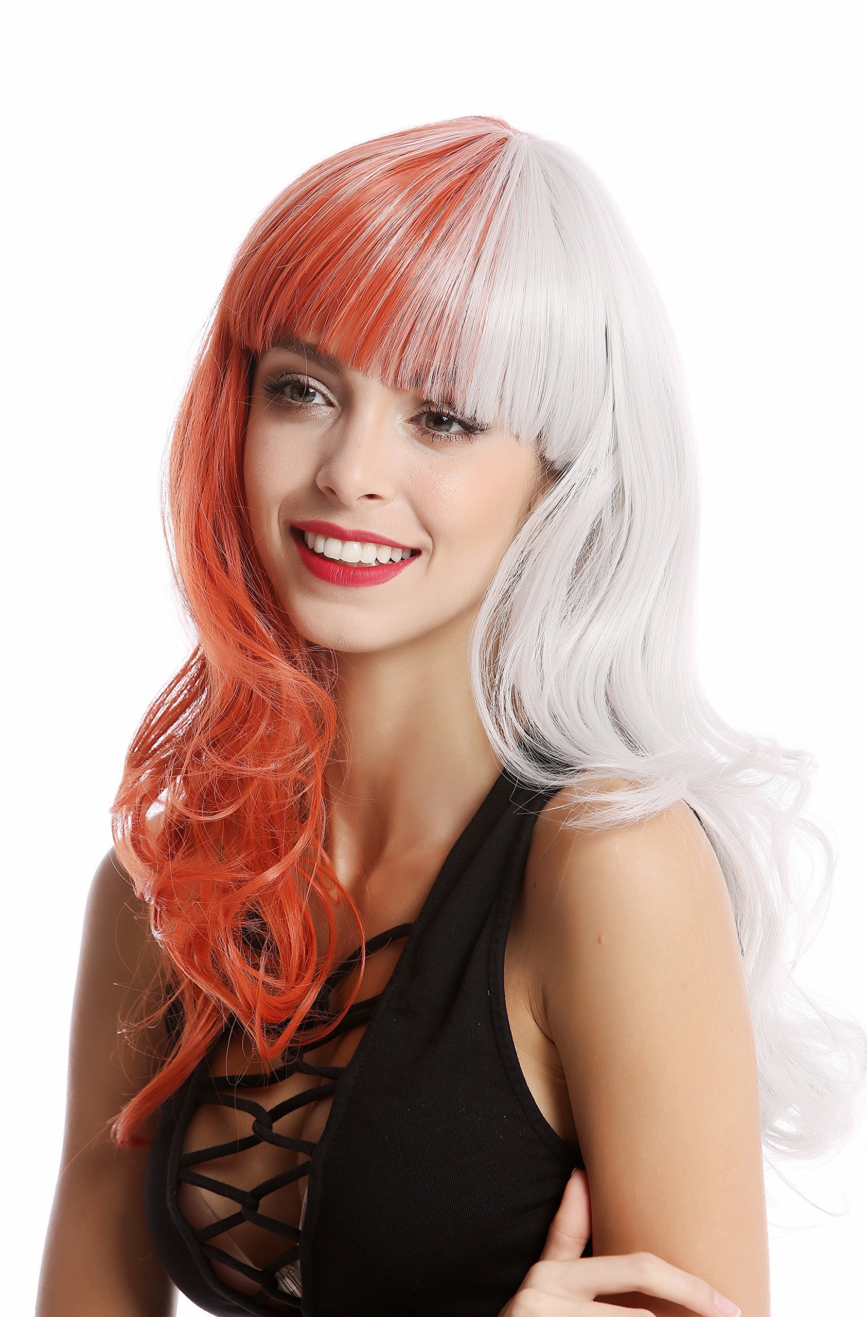 wig-me-up-gf-w2301-damenper-cke-harlekin-halb-rot-halb-grau-lang-lockig-55-cm image 2