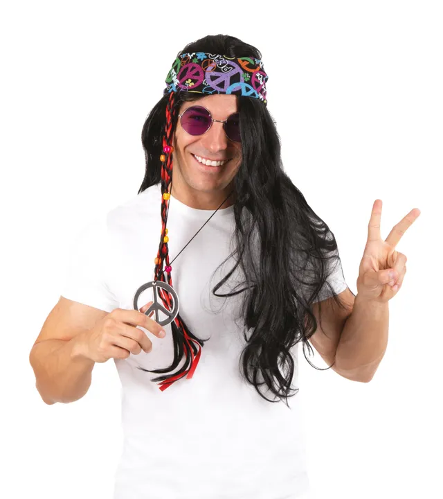 p-tit-clown-68604-hippie-per-cke-glatt-schwarz-kost-mper-cke image 1