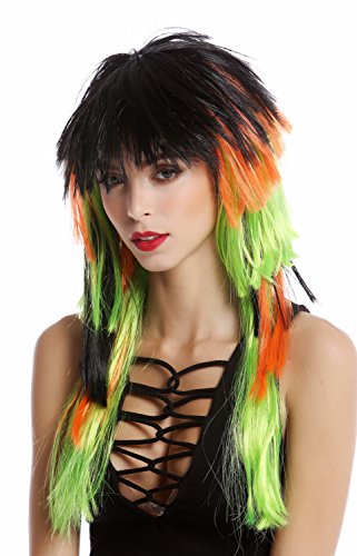 wig-me-up-90706-fan-per-cke-vokuhila-schwarz-neonorange-neongr-n-55-cm image 5