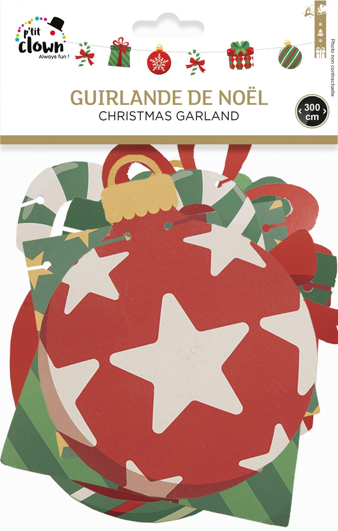 ptit-clown-girlande-weihnachtsmotive-3-m image 2
