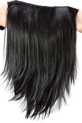 wig-me-up-h9514-2-haarteil-halbper-cke-clip-in-schwarz-glatt-50-cm image 3