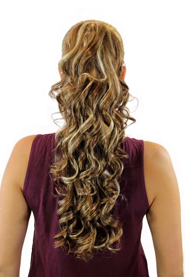 wig-me-up-jl-3263a-hl3274b-haarteil-zopf-lockig-lang-55-cm-blond-mix image 1
