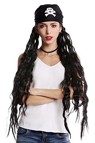 wig-me-up-90895-piraten-per-cke-mit-totenkopf-bandana-schwarz-70-cm image 6