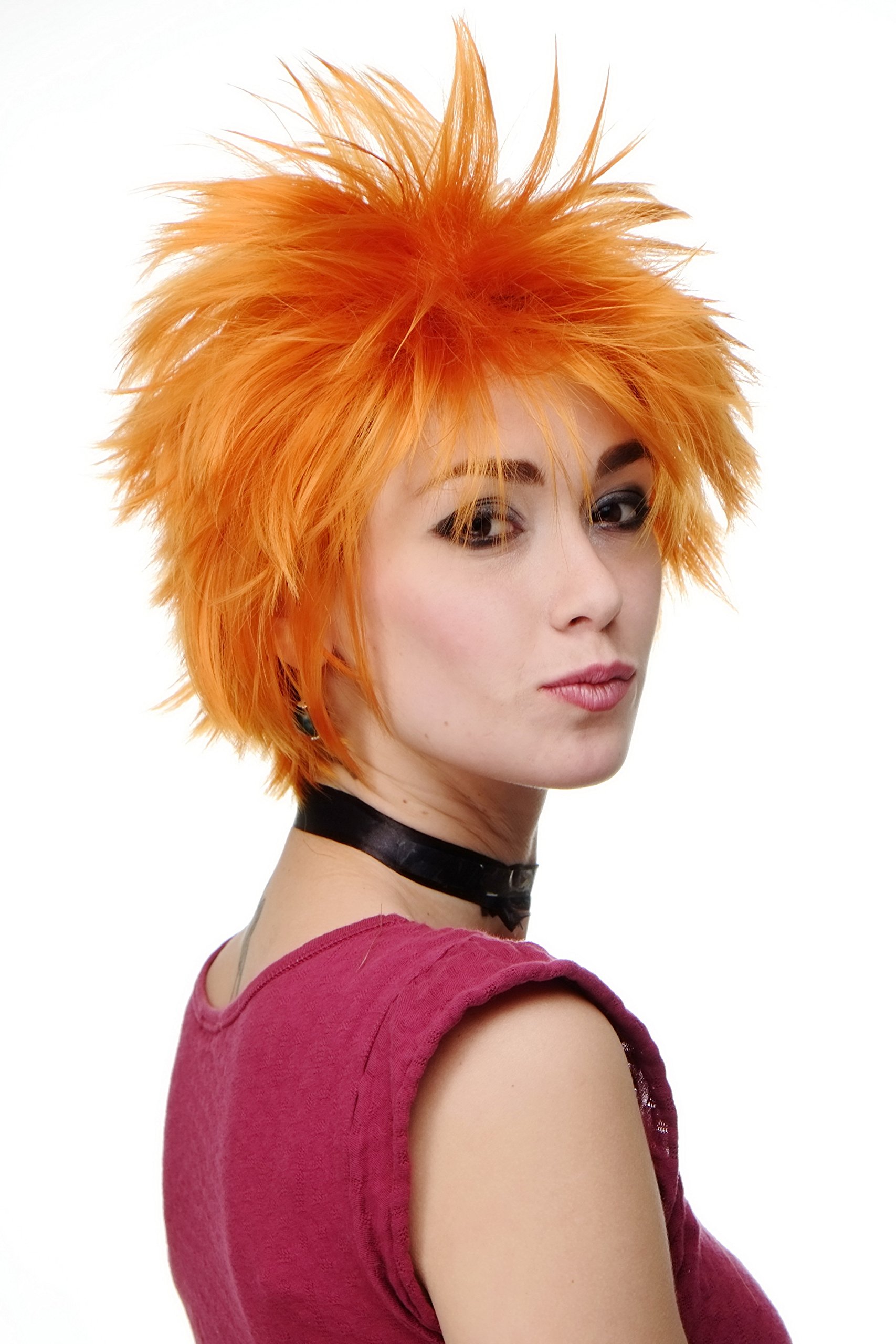 wig-me-up-cosplay-per-cke-h9708-1004-orange-wild-struppig-kurz-ca-30-cm image 5