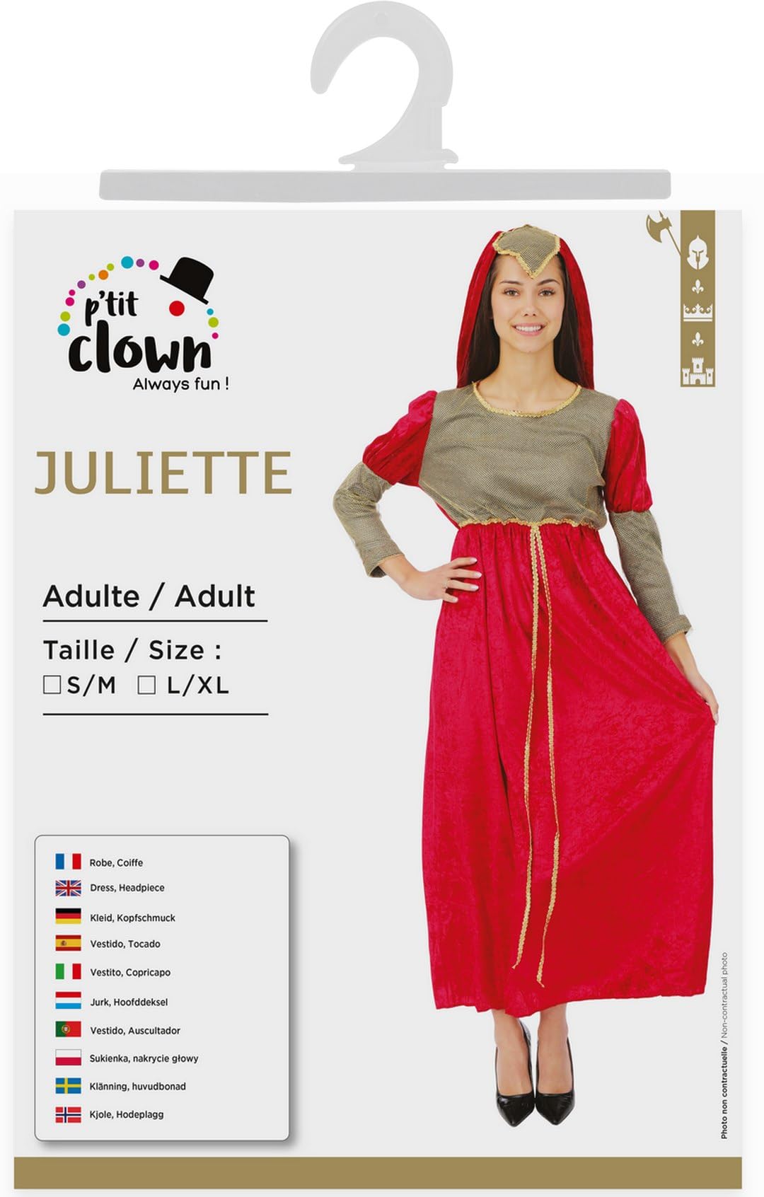p-tit-clown-89826-juliette-mittelalter-prinzessin-kost-m-l-xl-rot-gold image 5