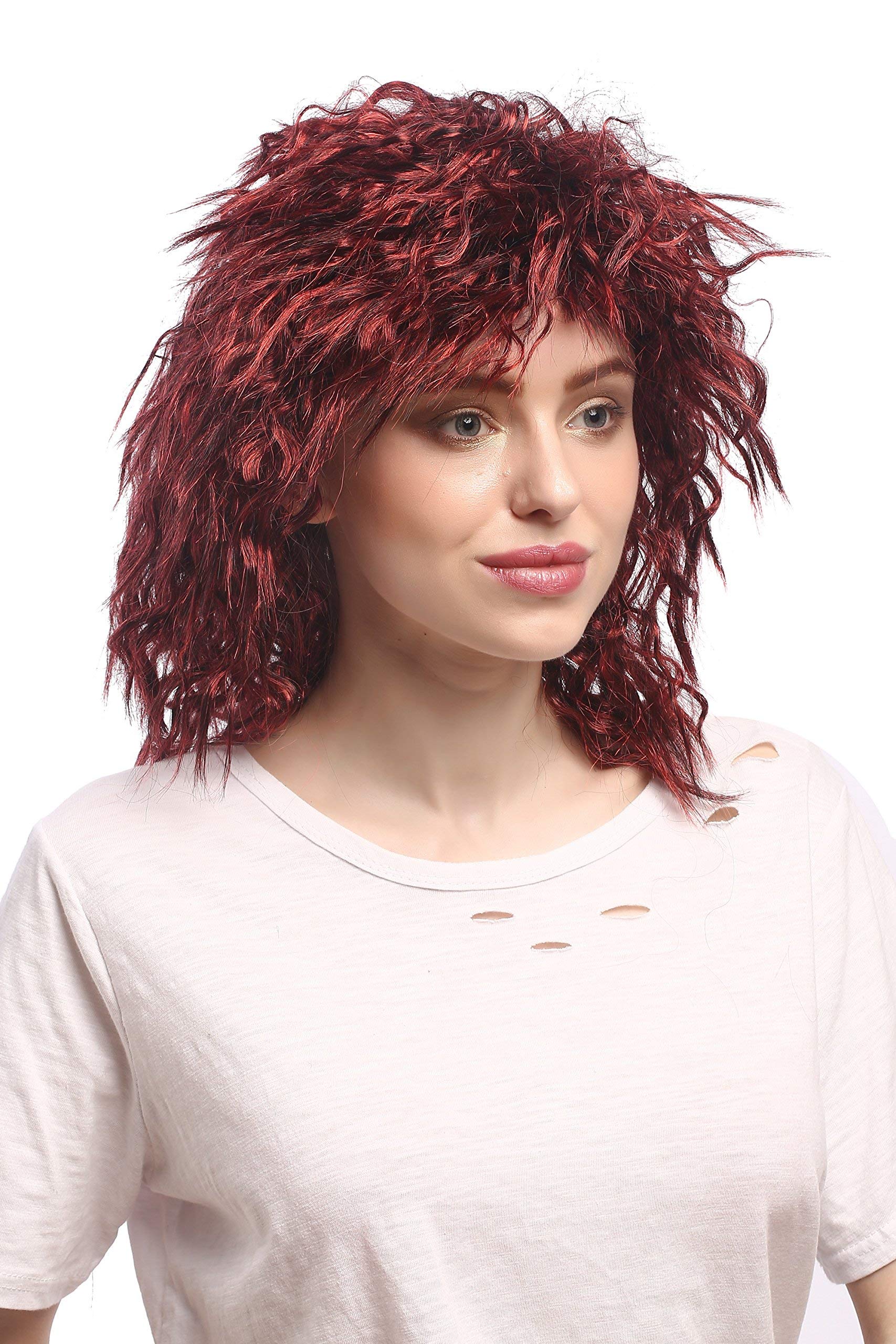 wig-me-up-91127-za13-za103-krepp-locken-afro-per-cke-rot-schwarz-unisex-40-cm image 1