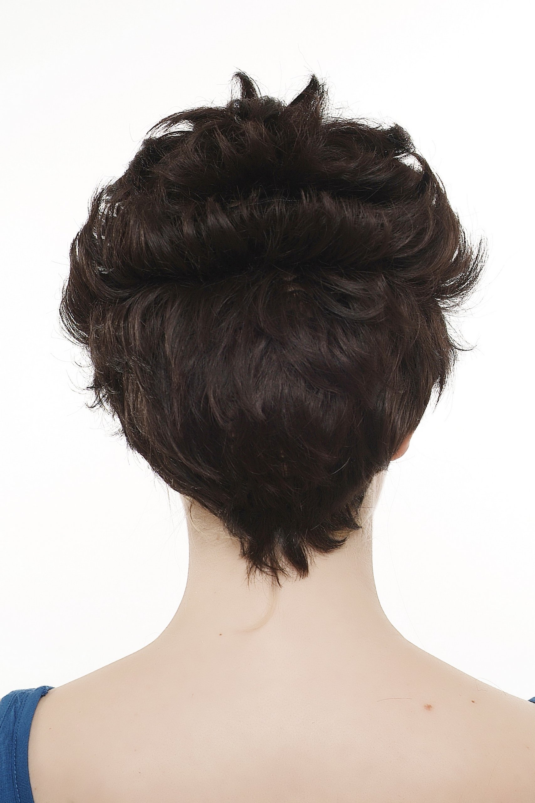 wig-me-up-sa018-4b-damen-kurzhaarper-cke-dunkelbraun-mit-str-hnen image 3
