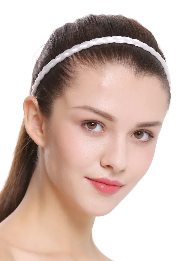 wig-me-up-cxt-009-138-haarband-haarreif-geflochten-1-cm-wei image 1