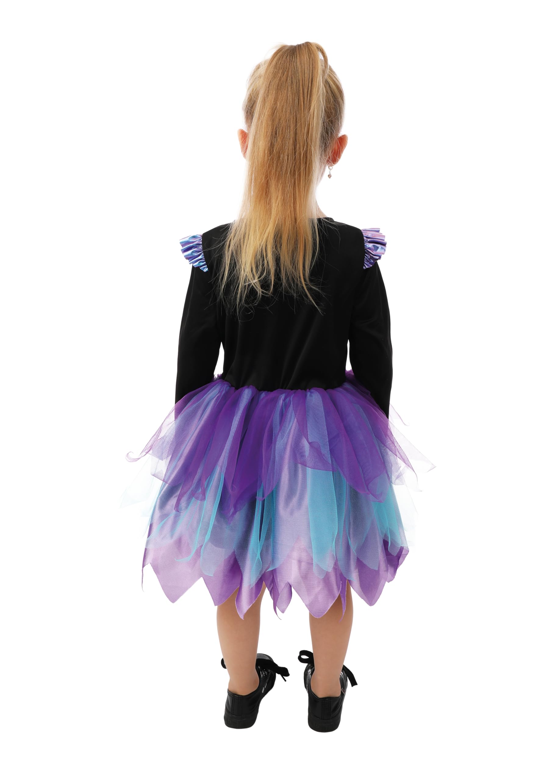p-tit-clown-23559-schillerndes-skelett-kost-m-mit-r-sche-m-dchen-3-4-jahre-schwa image 3