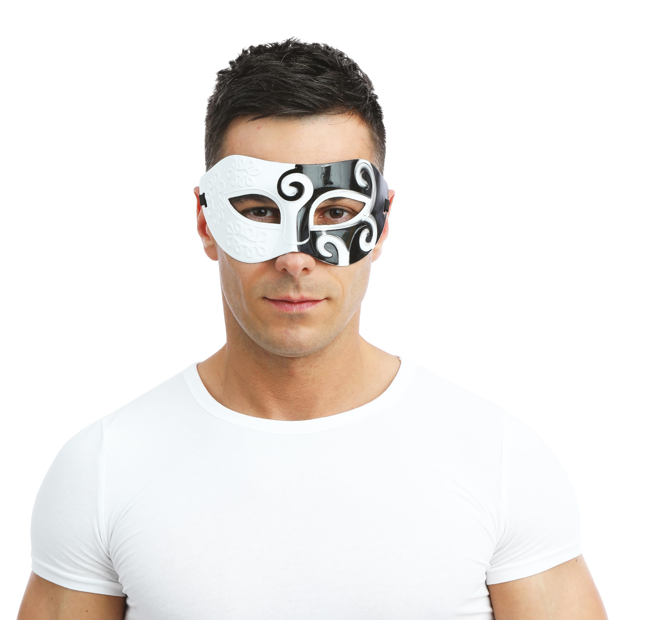 p-tit-clown-venezianischer-wolf-schwarz-wei-maske-erwachsene-23388 image 2