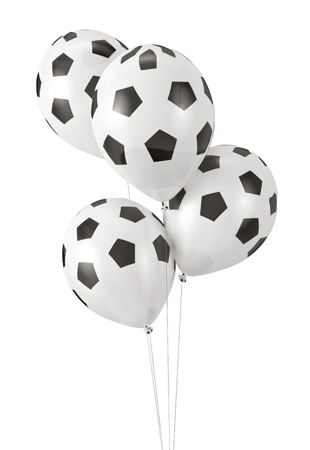 p-tit-clown-fu-ball-ballons-30-cm-latex-8er-set-schwarz-wei image 1