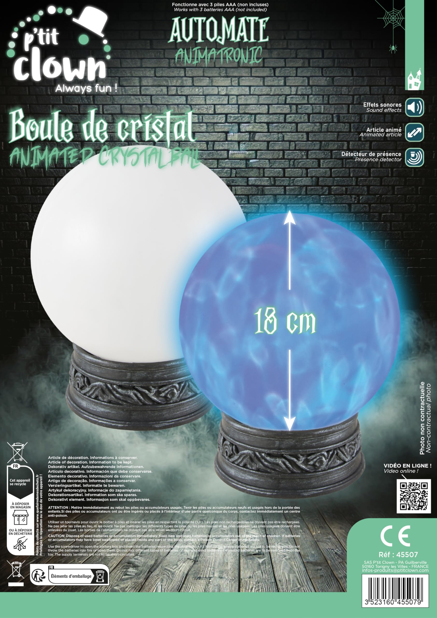 p-tit-clown-45507-animierte-halloween-kristallkugel-18-cm-mit-sound-und-licht image 5
