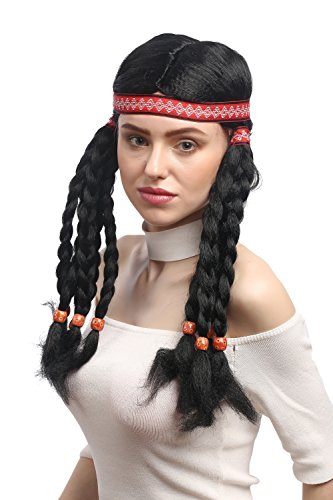 wig-me-up-w-12841-p103-party-per-cke-damen-indianerin-hippie-10-z-pfe-schwarz-50 image 8