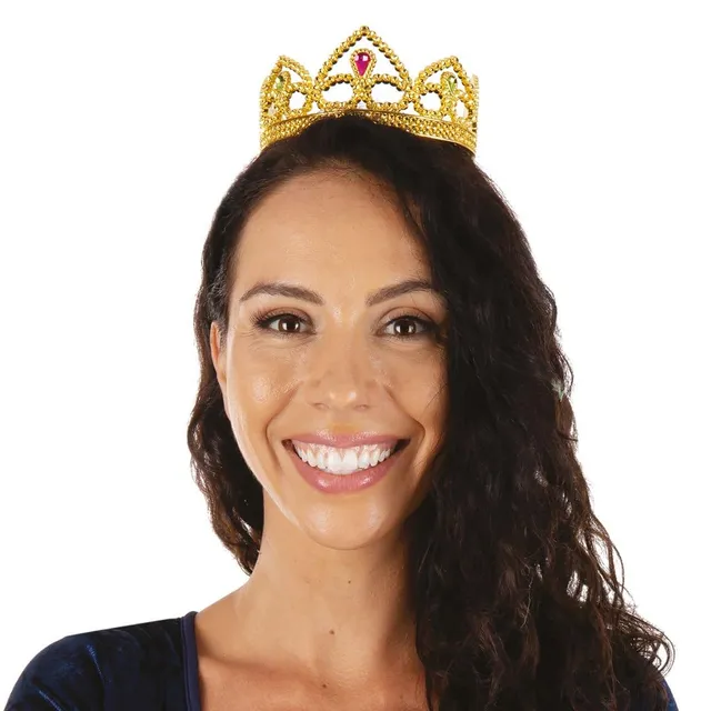p-tit-clown-17629-prinzessinnen-diadem-gold-kunststoff-damen image 1