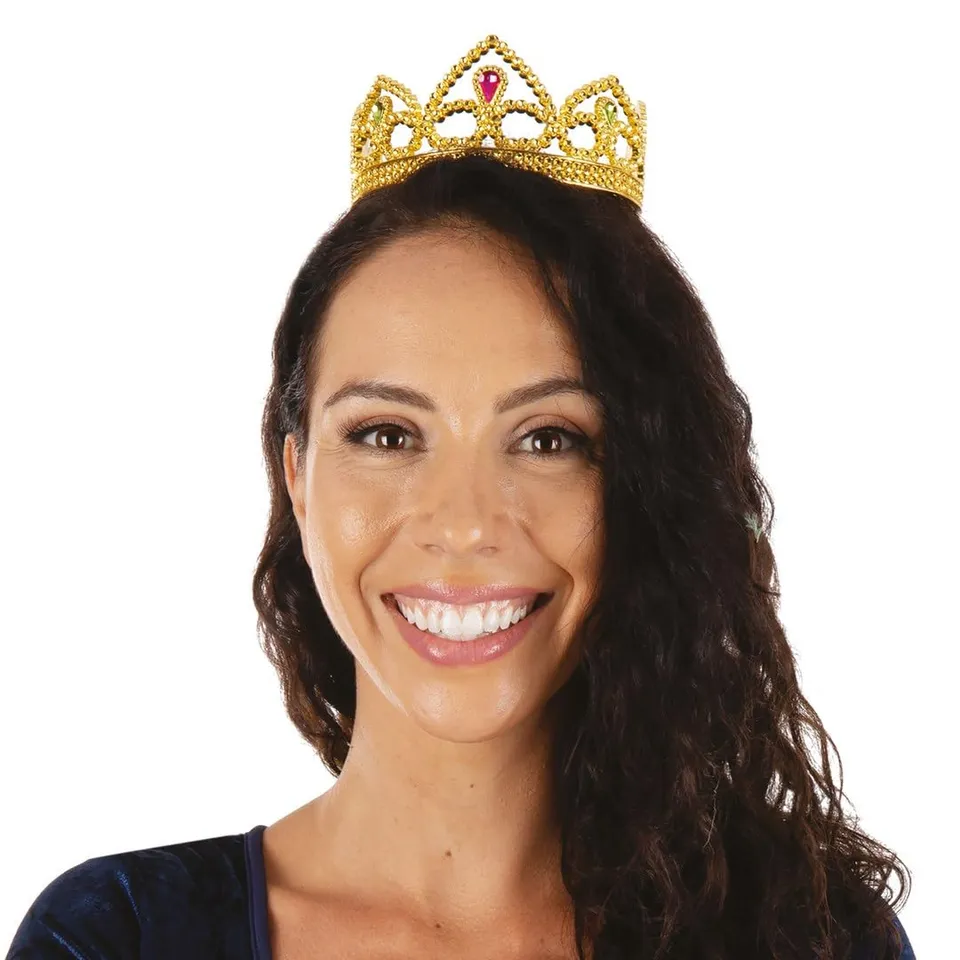 p-tit-clown-17629-prinzessinnen-diadem-gold-kunststoff-damen image 1