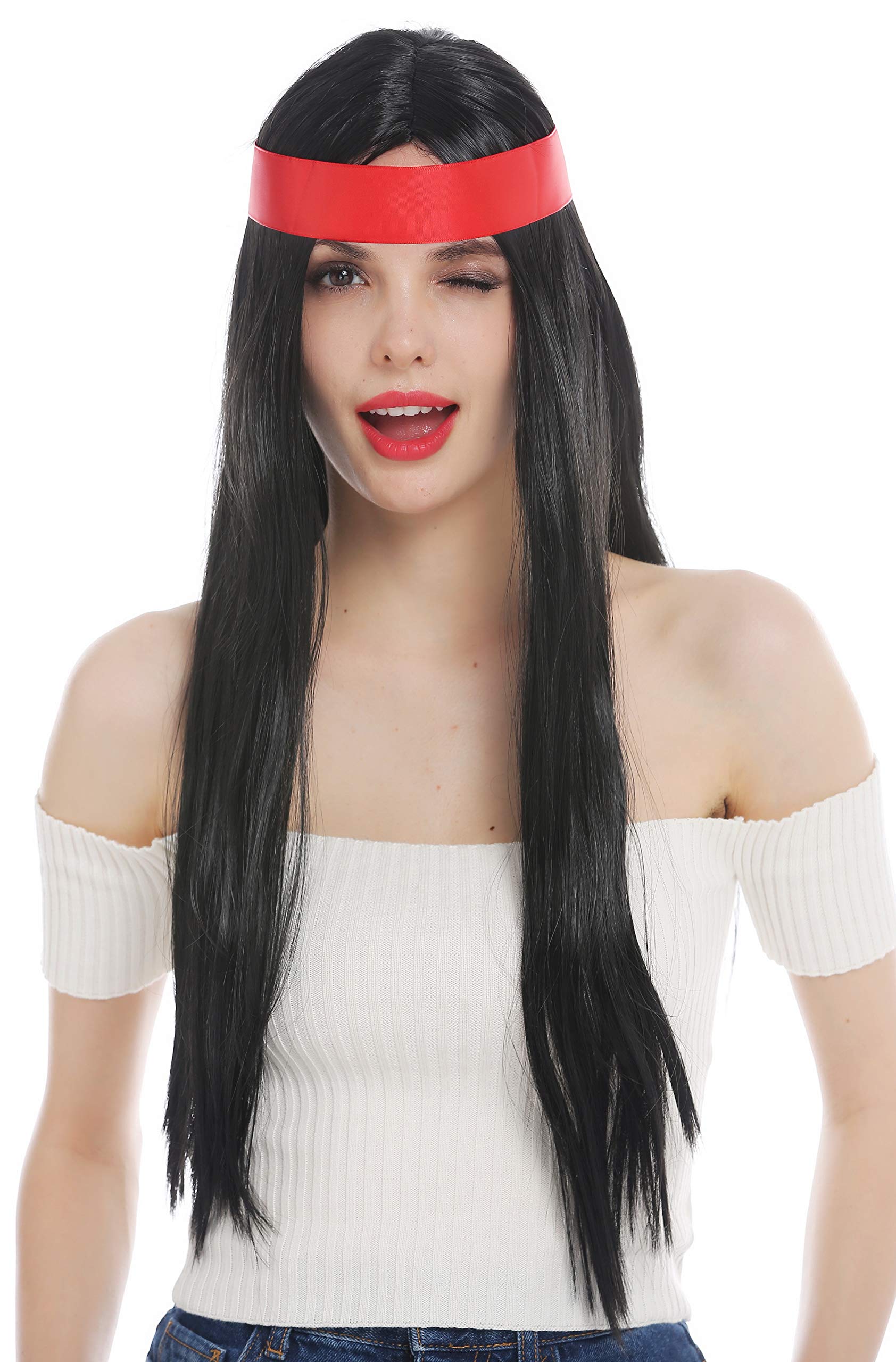 wig-me-up-7093-p103-unisex-per-cke-hippie-indianer-schwarz-60-cm-mit-stirnband image 8