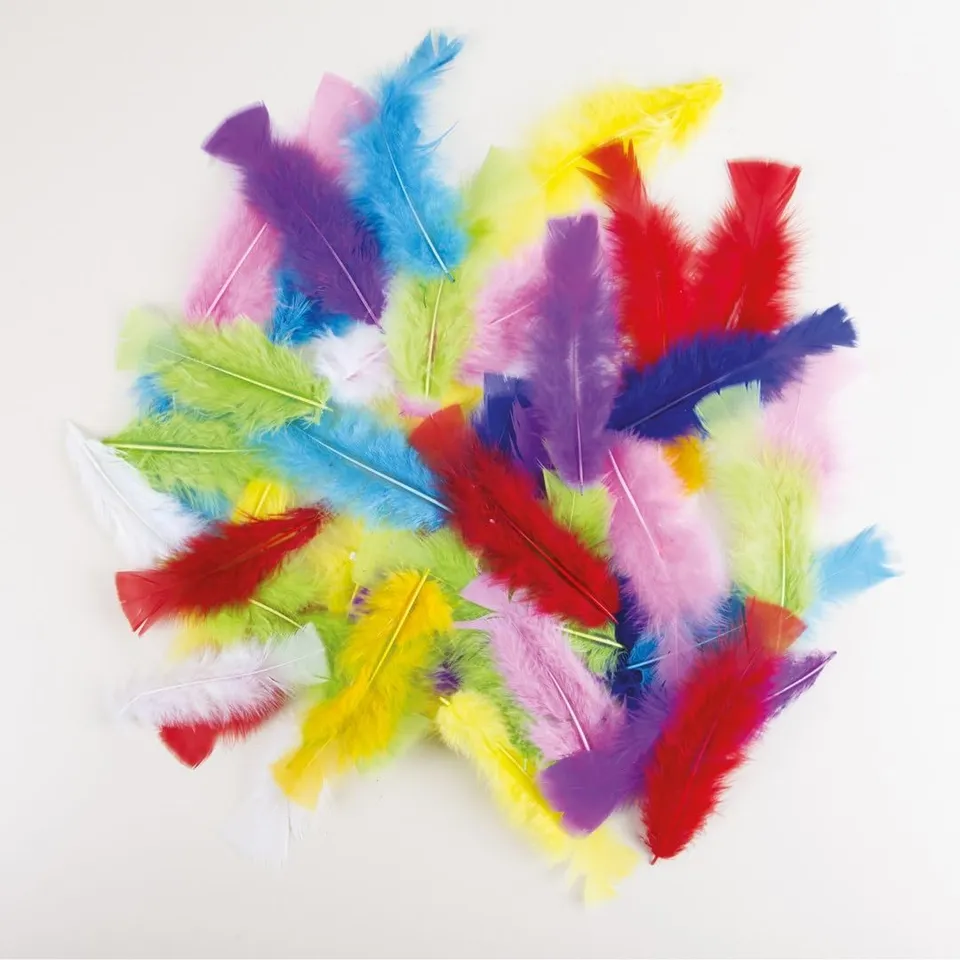 ptit-clown-federn-50er-pack-8-12-cm-mehrfarbig-karneval-kost-mzubeh-r image 1