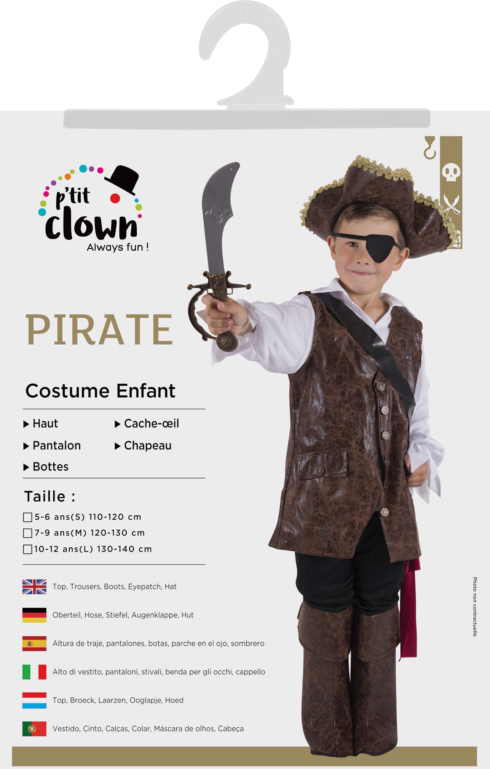p-tit-clown-piratenkost-m-jungen-10-12-jahre-mehrfarbig image 5
