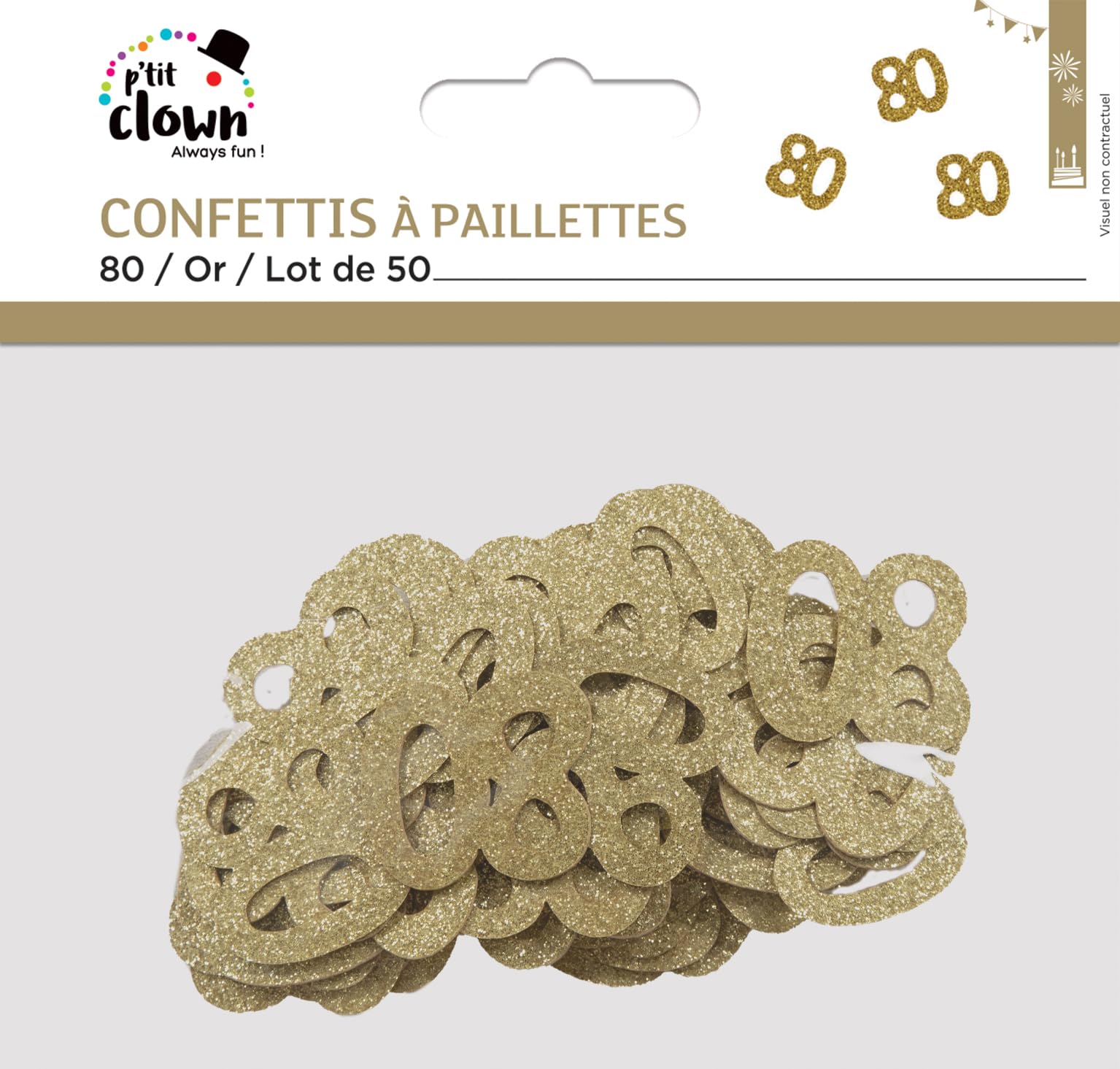 p-tit-clown-glitzer-konfetti-gold-50-st-ck-2-5-m image 2