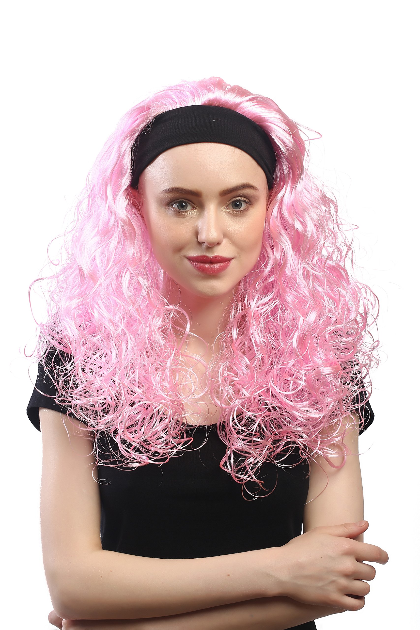 wig-me-up-dh1552-pc28-per-cke-damen-lang-volumen-locken-hellpink-rosa-80er-mit-s image 2