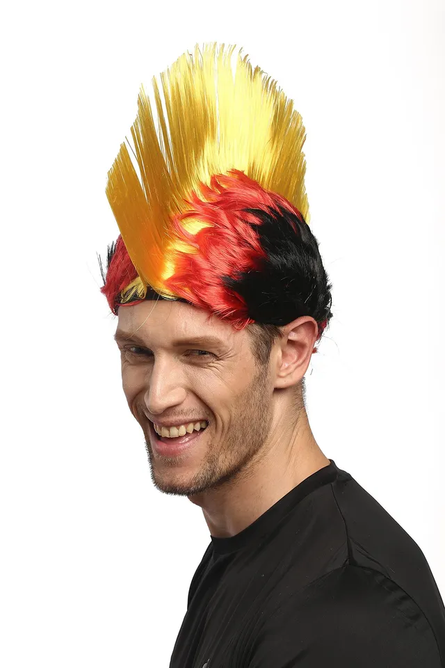 wig-me-up-xr-012-fan-per-cke-irokese-mohawk-schwarz-rot-gold-deutschland image 1