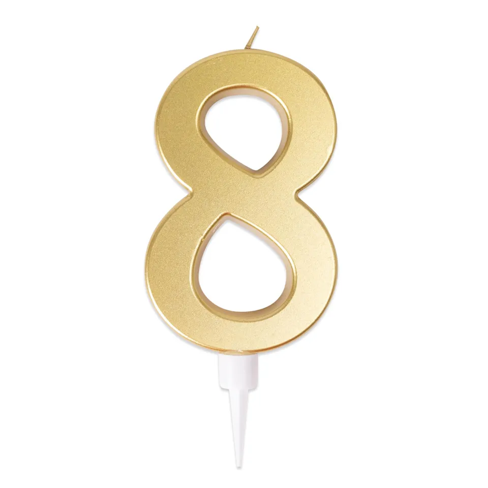ptit-clown-23958-riesenkerze-gold-zahl-8-geburtstagskerze image 1