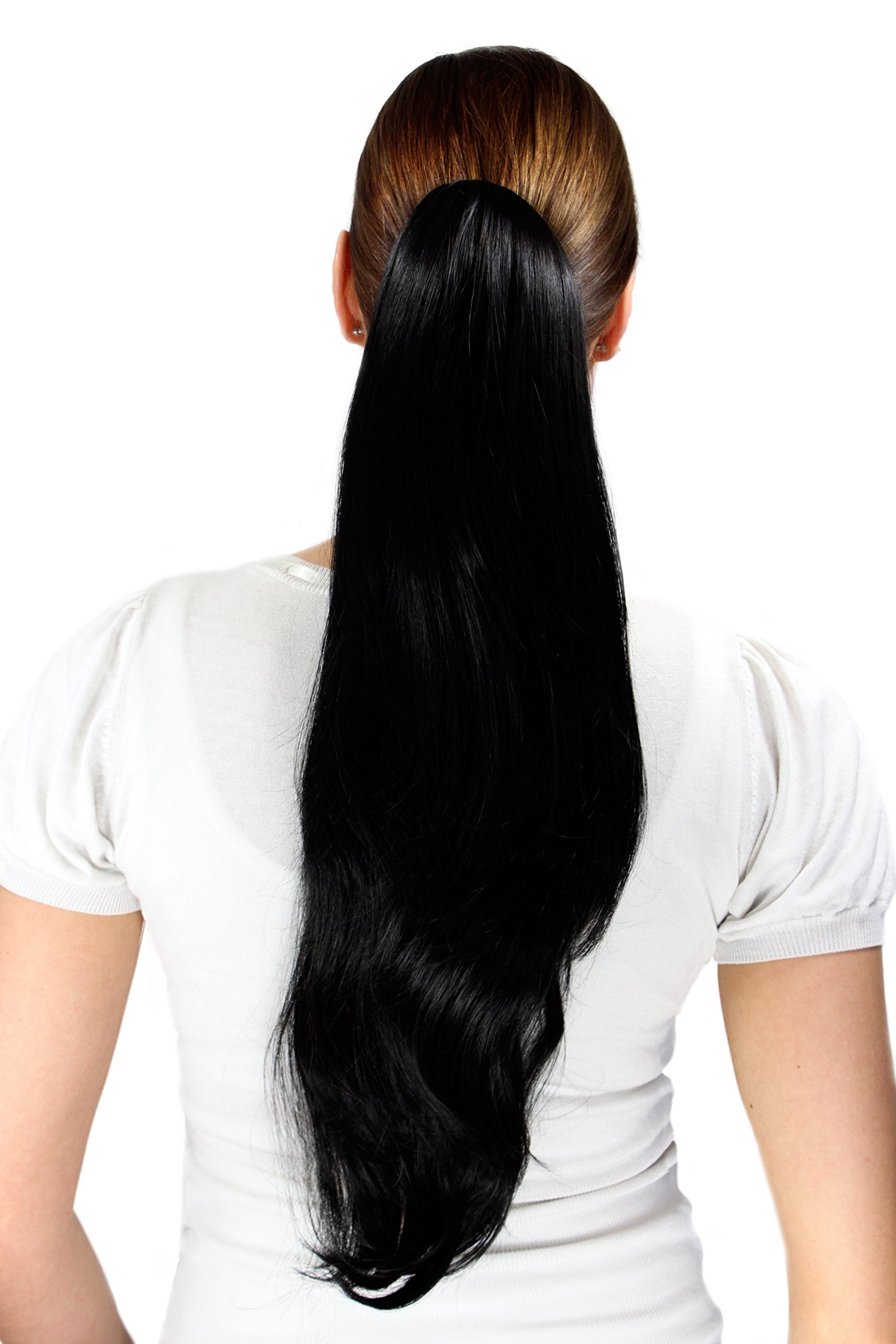wig-me-up-t116-1b-haarteil-pferdeschwanz-zopf-schwarz-glatt-50-cm image 1