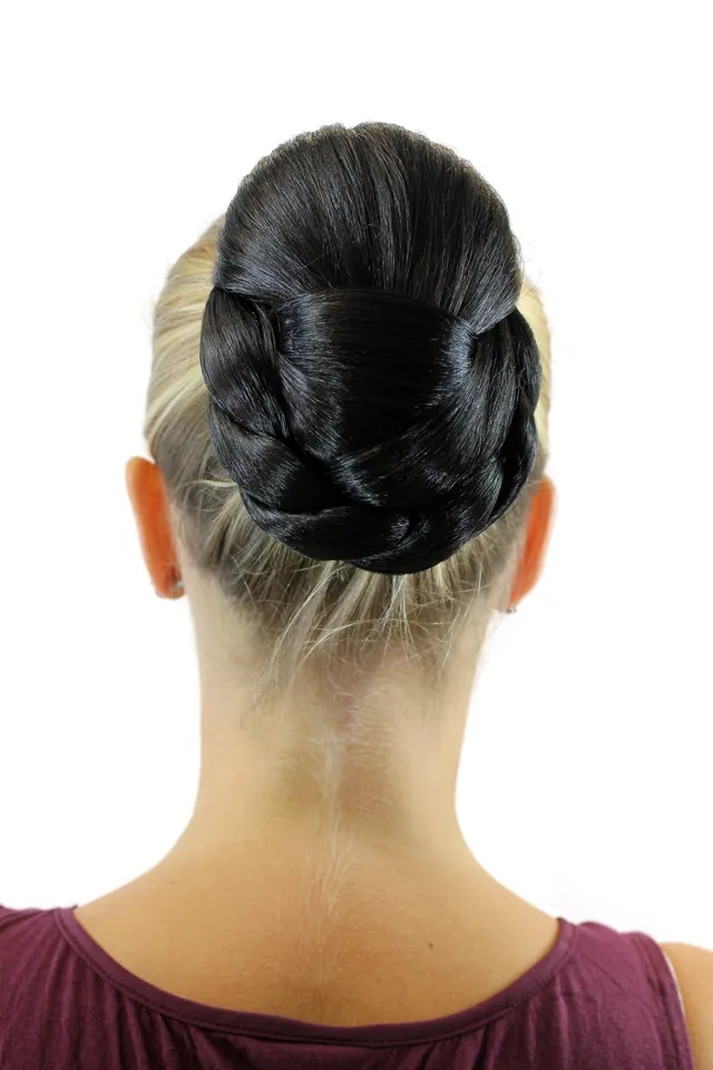wig-me-up-evita-tc-2073-haarteil-geflochtener-dutt-zopf-schwarz image 1