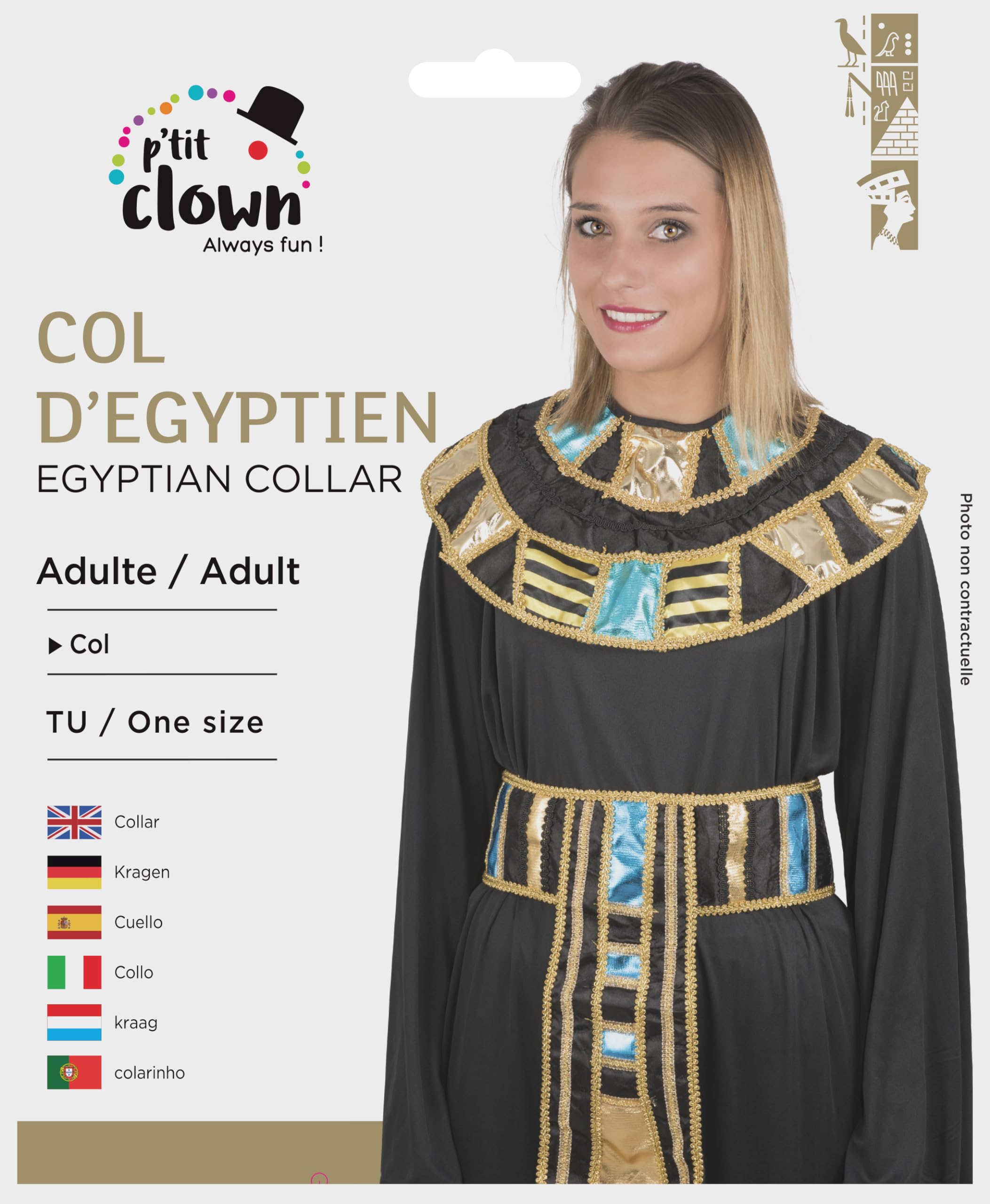 ptit-clown-gyptischer-kragen-aus-stoff-einheitsgr-e image 2