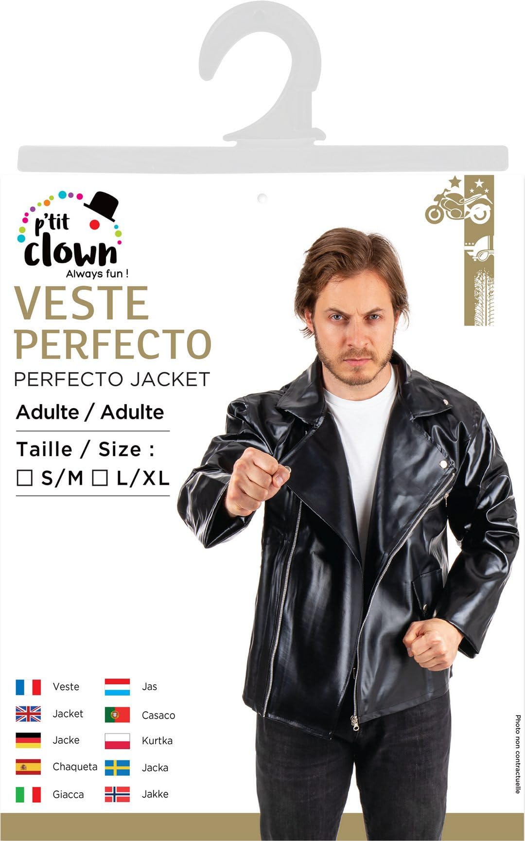 p-tit-clown-perfecto-jacke-erwachsene-schwarz image 5