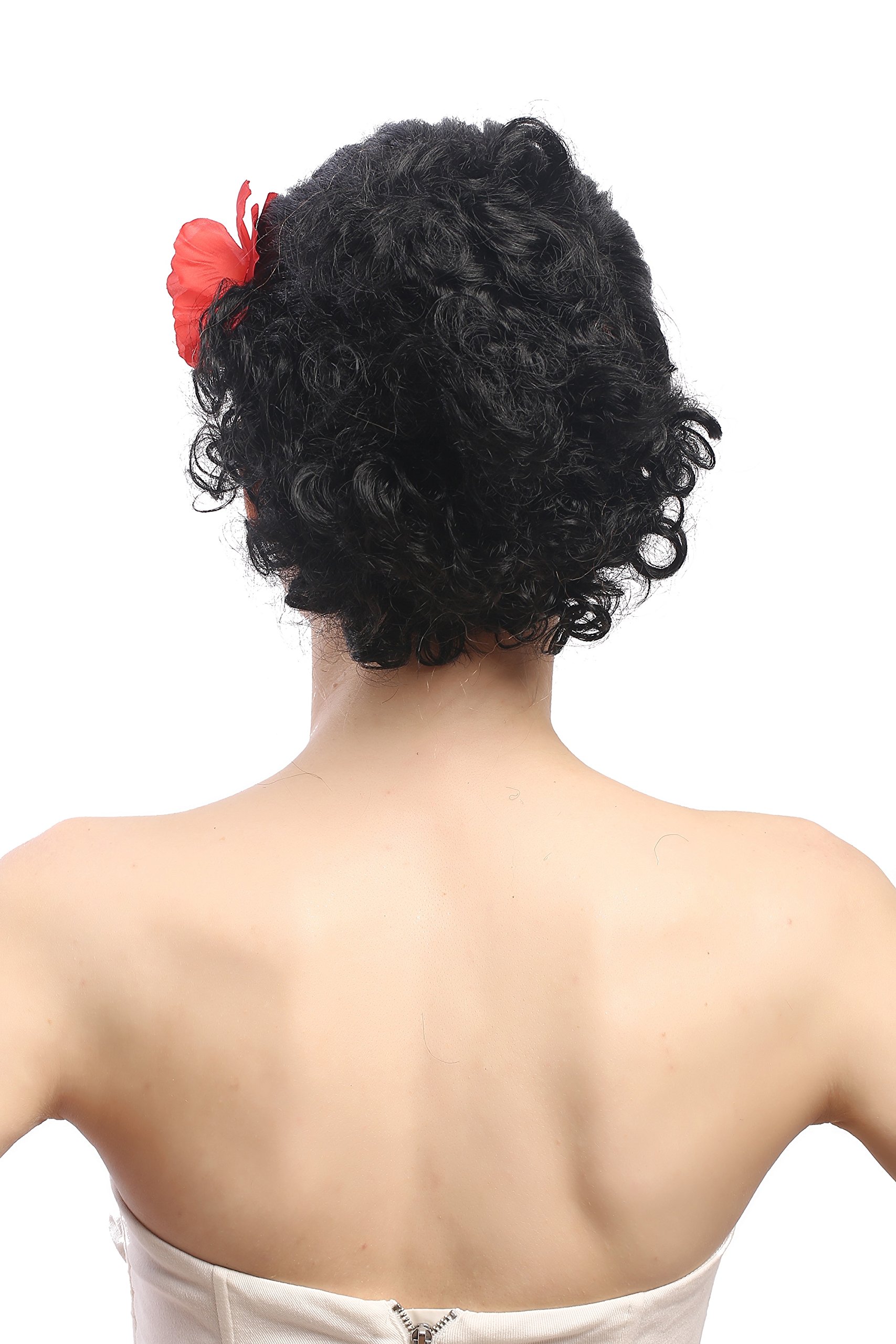wig-me-up-per-cke-9332-za103-damen-kurz-schwarz-mit-rose-senorita-carmen image 4