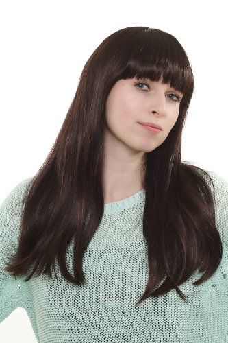 wig-me-up-ma116-2t33-la-boum-damenper-cke-lang-glatt-mit-pony-braun-mix-45-cm image 7