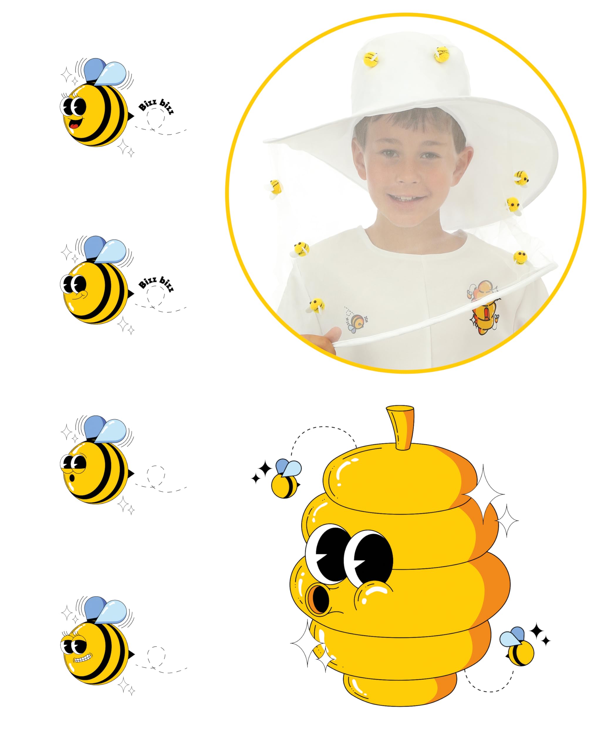 p-tit-clown-imker-kost-m-kinder-overall-mit-hut-wei image 4