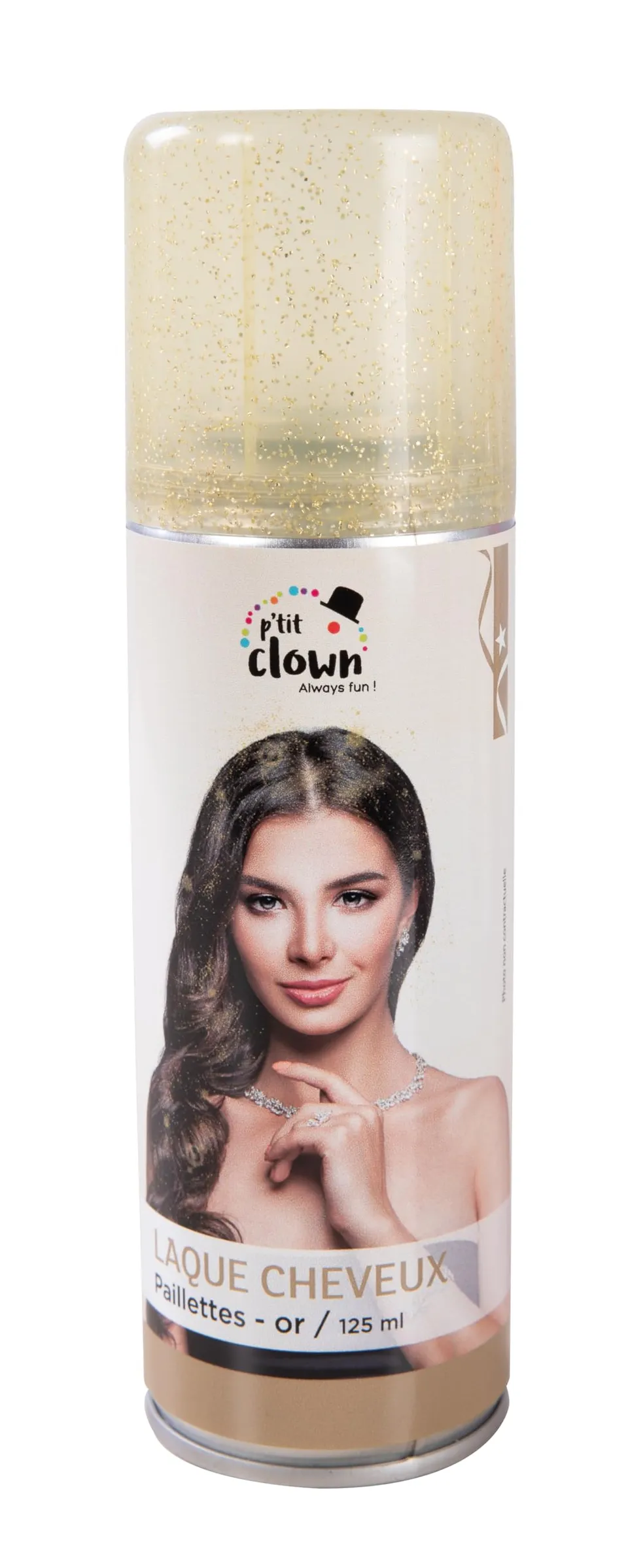 p-tit-clown-72521-glitzer-haarspray-gold-125-ml image 1