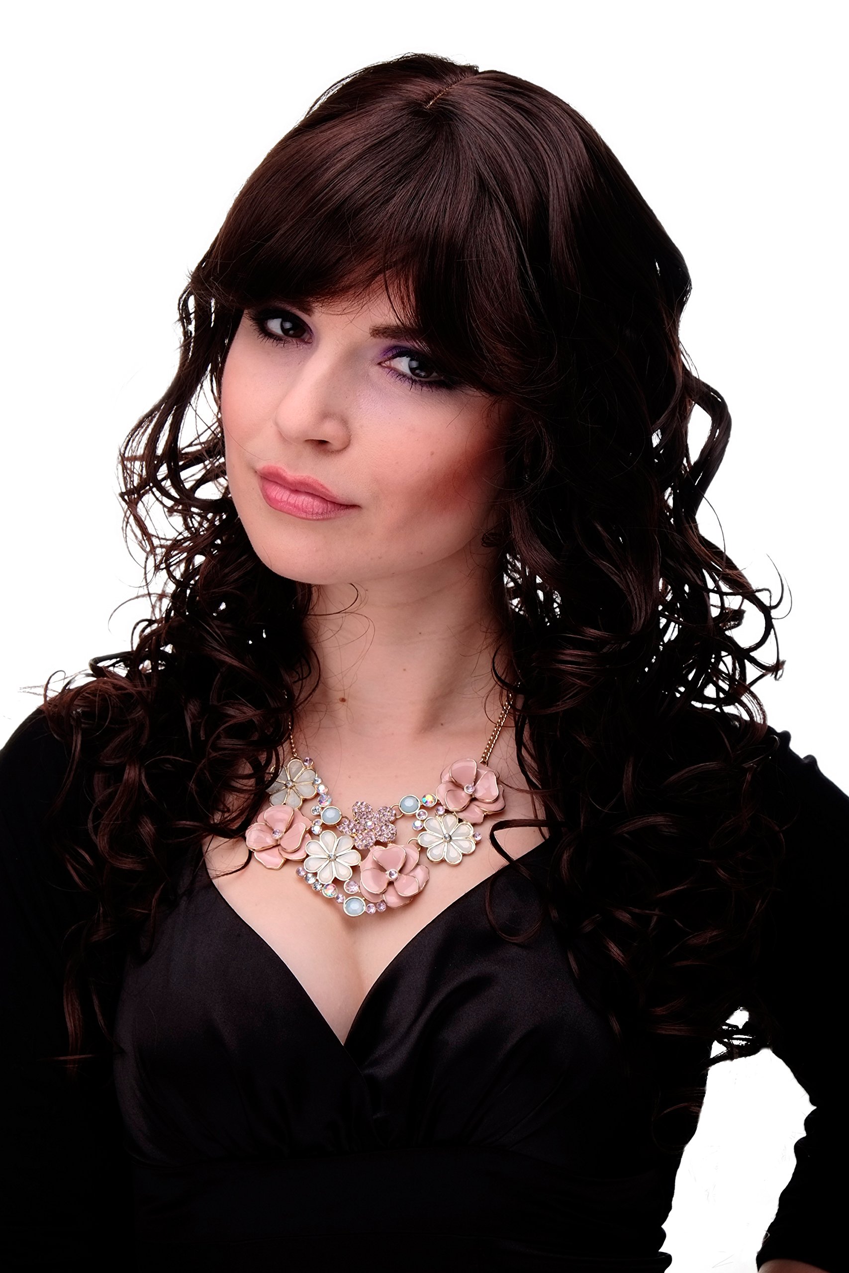wig-me-up-m-103-2t33-damenper-cke-braun-mix-60-cm-mit-pony image 1