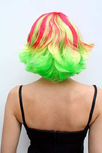 wig-me-up-party-per-cke-kurz-rot-gelb-disco-fasching image 5