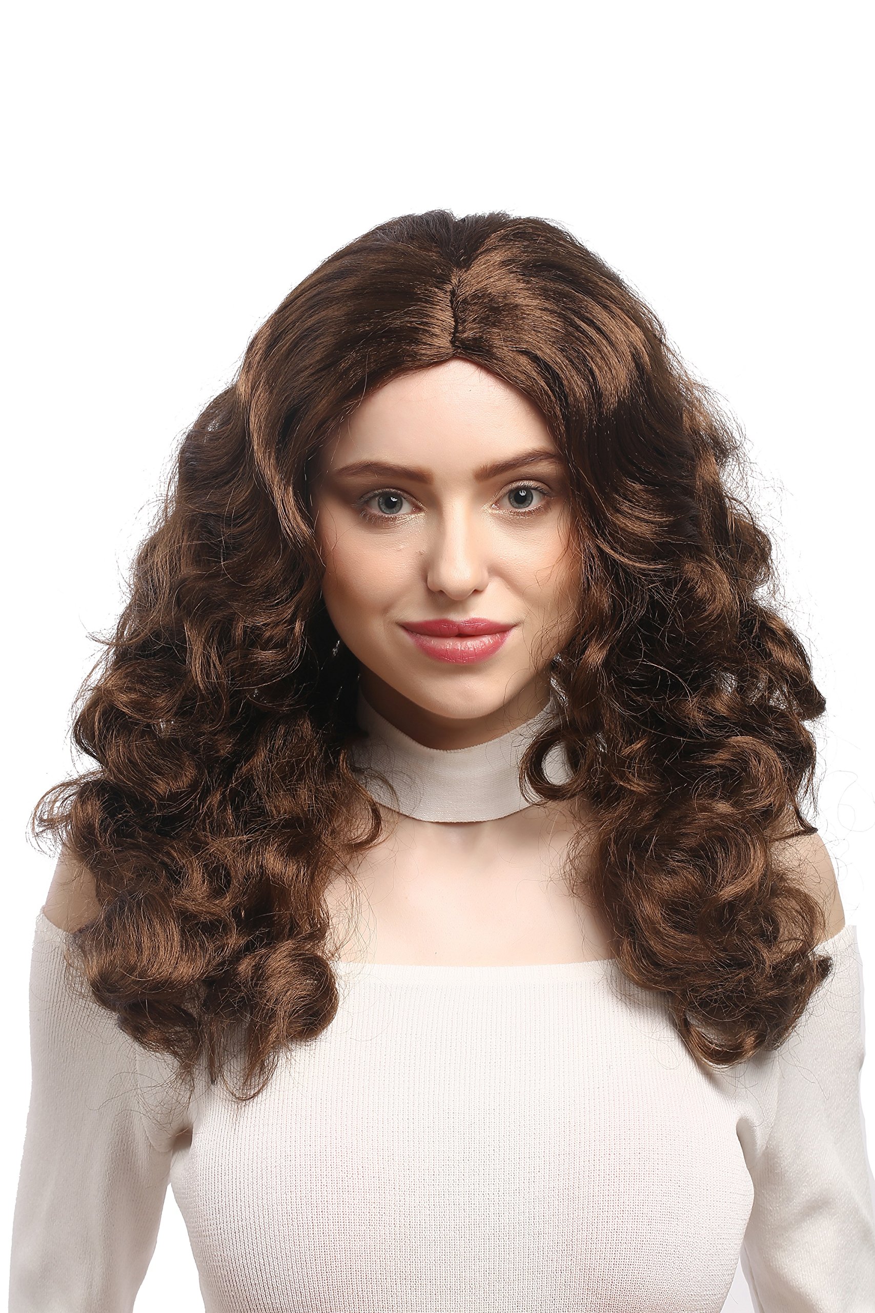 wig-me-up-90908-za6-damen-party-per-cke-braun-lang-wellig-50-cm image 2