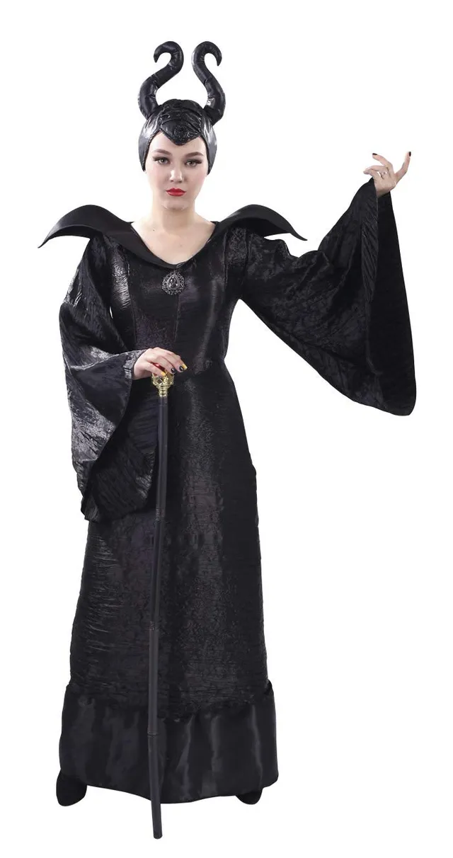 ptit-clown-maleficent-halloween-kost-m-damen-l-xl-schwarz image 1