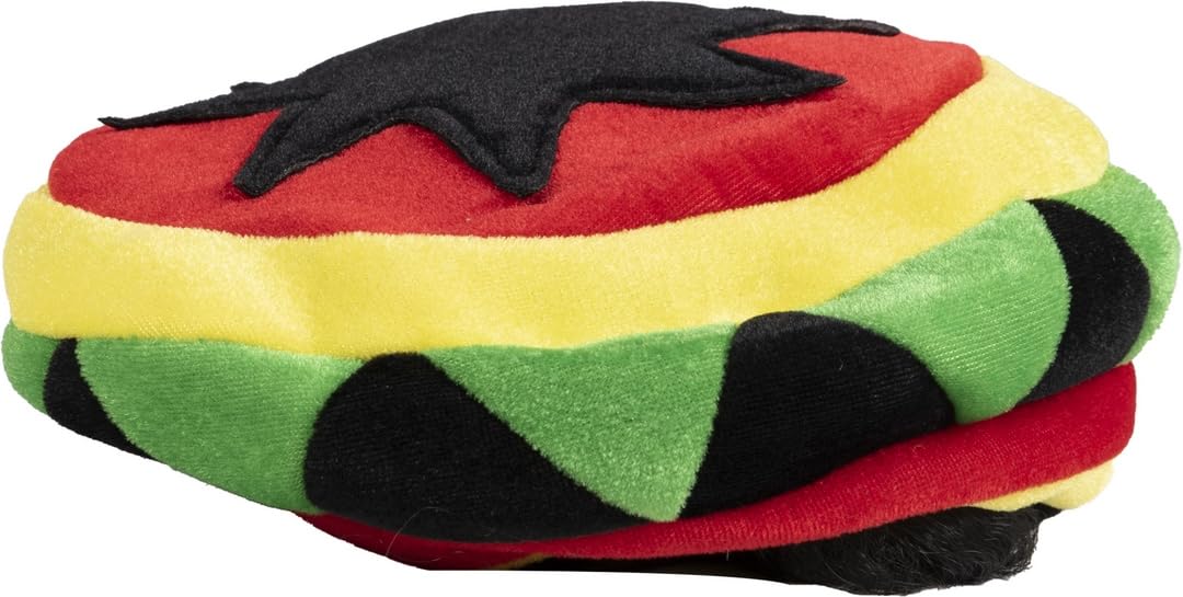 ptit-clown-rasta-barett-velours-mit-dreadlocks-mehrfarbig-erwachsene image 4