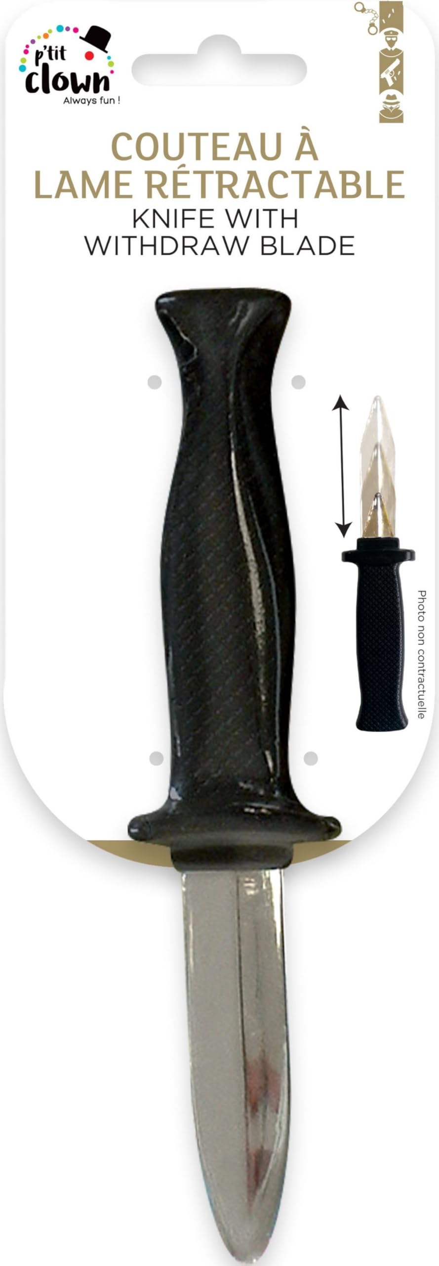 ptit-clown-einzieh-messer-18-cm-schwarz-kost-m-accessoire image 2