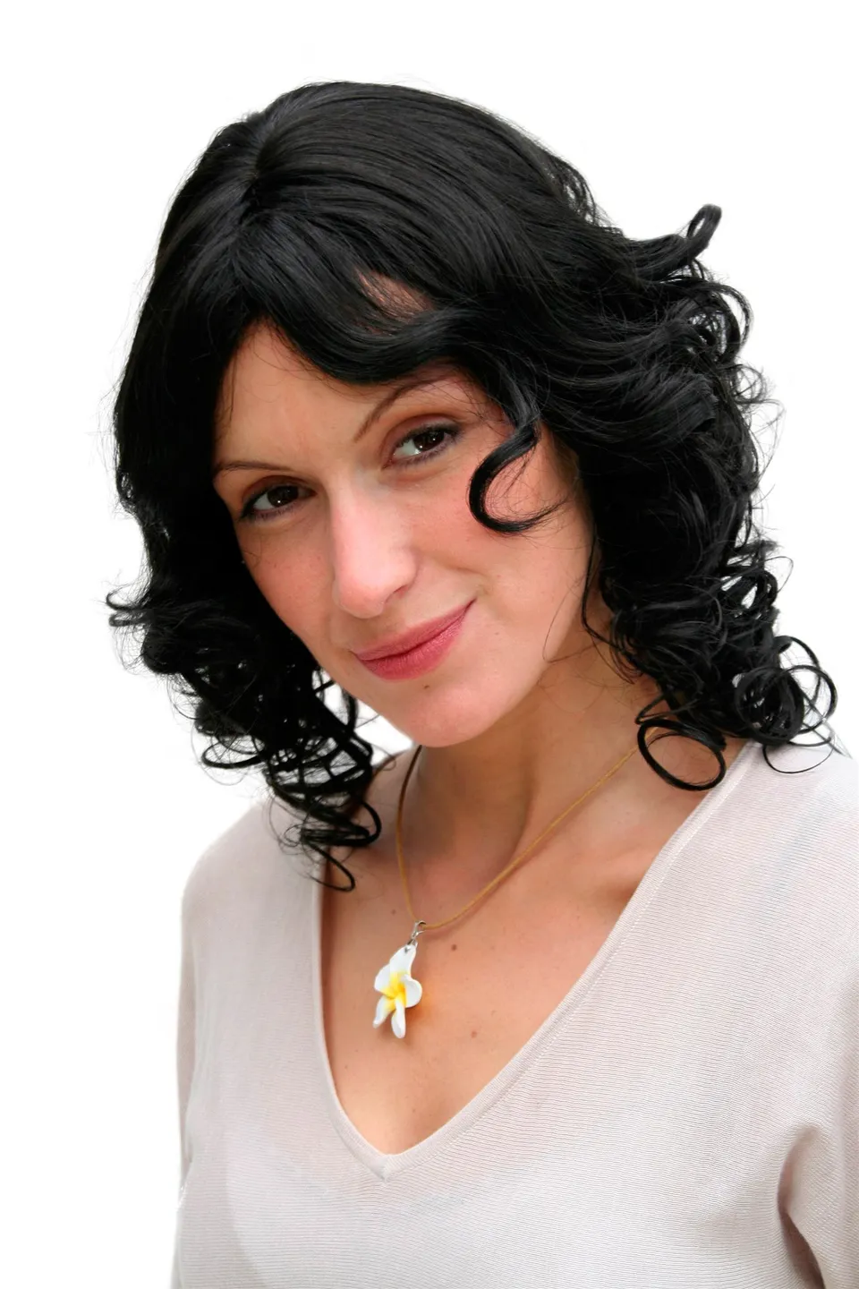 wig-me-up-4019-1b-damen-per-cke-schwarz-halblang-locken-mit-scheitel-ca-35-cm image 1