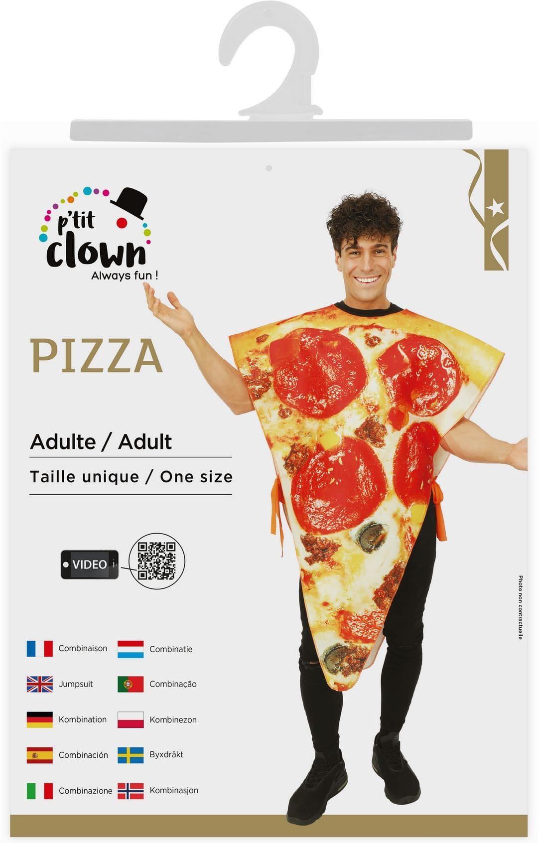 ptit-clown-fun-kost-m-tunika-ei-pizza-burger-hotdog-einheitsgr-e image 6