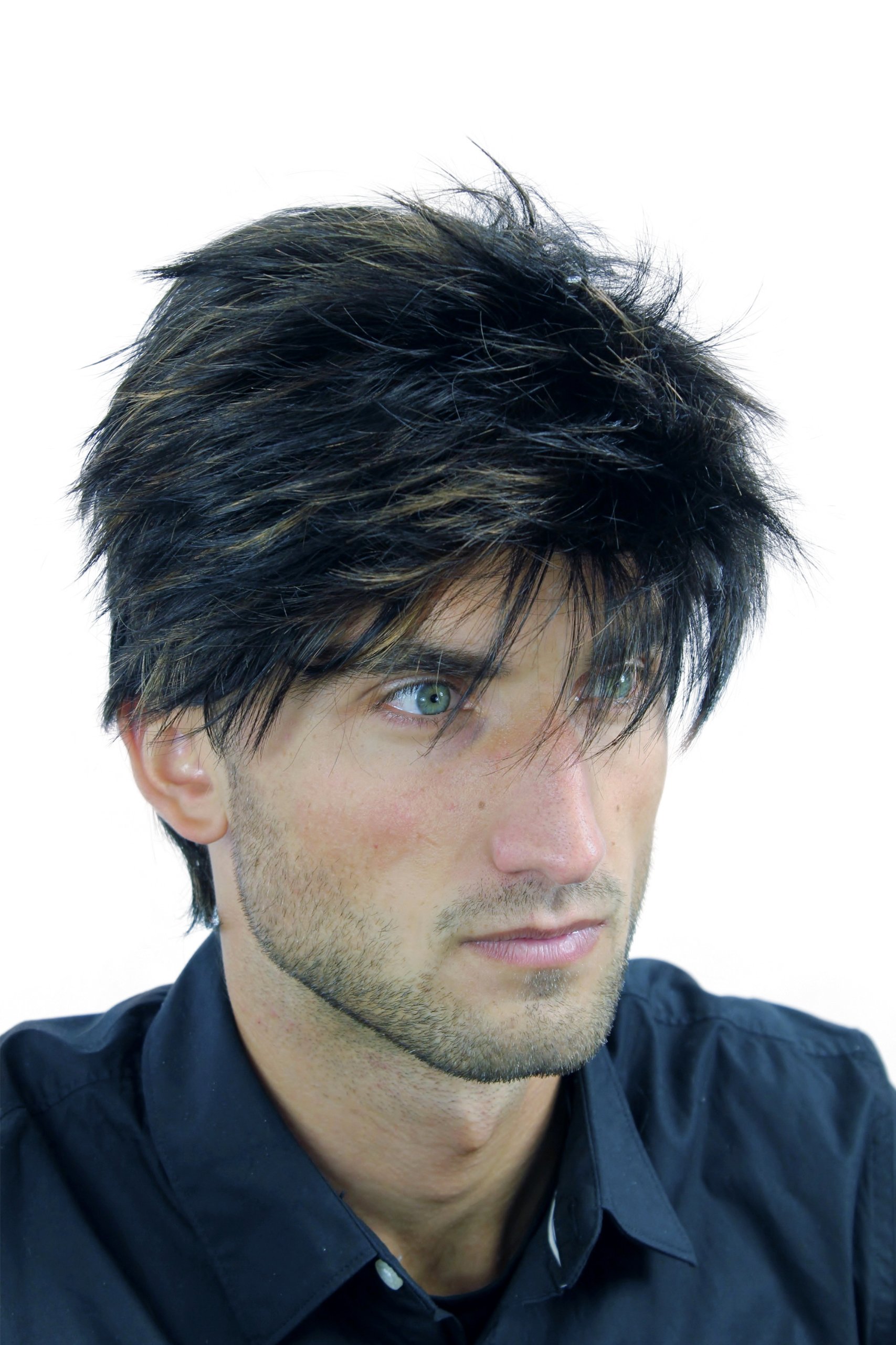 wig-me-up-wl-3030a-2f27-herrenper-cke-schwarzbraun-blond-kurz-wild-25-cm image 1