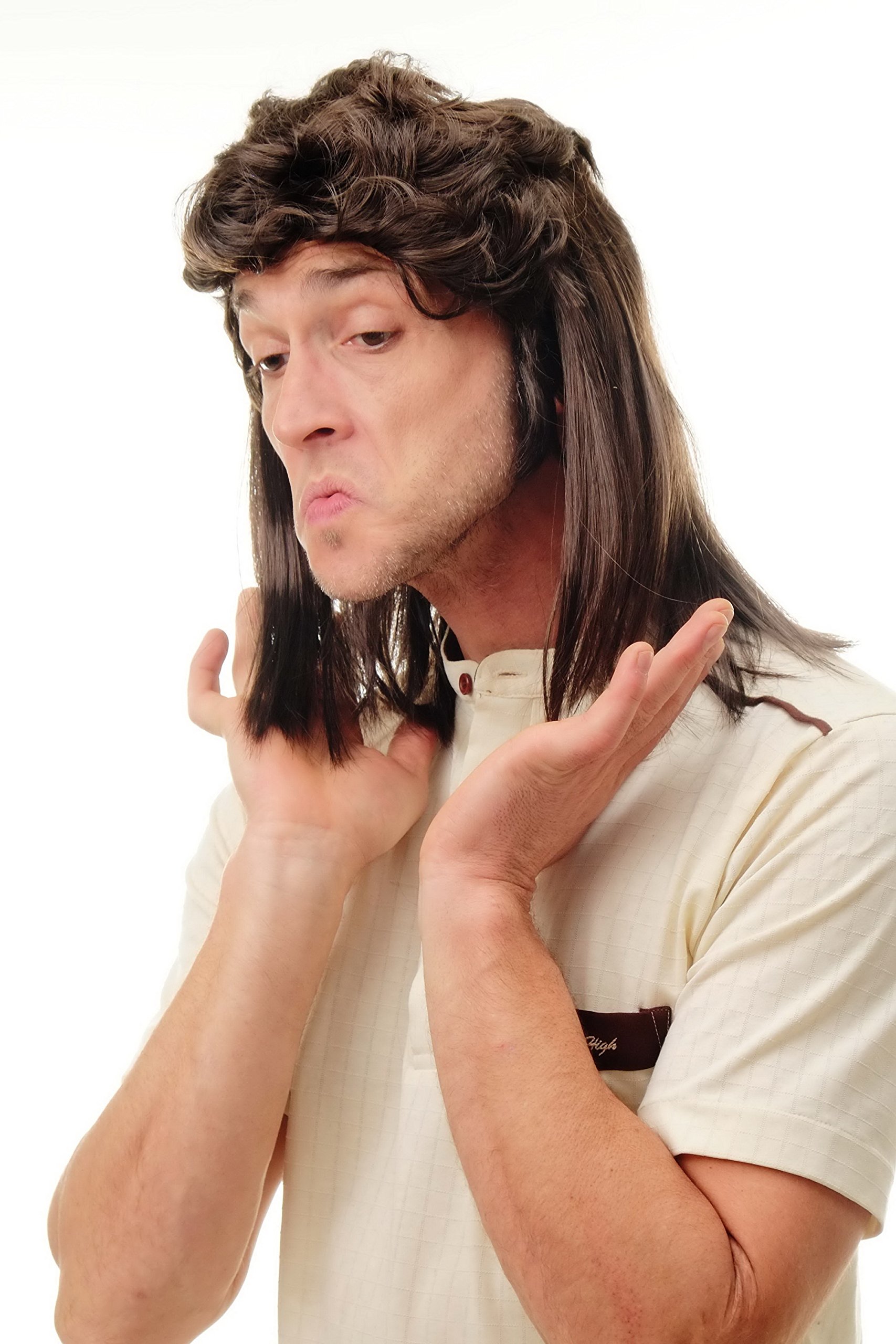 wig-me-up-51166-p1-p4-vokuhila-per-cke-braun-45-cm-80er-proll image 2