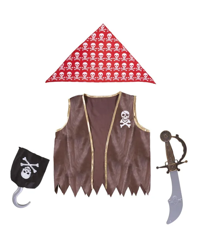 ptit-clown-piraten-zubeh-r-set-f-r-kinder-einheitsgr-e-dunkelbraun image 1