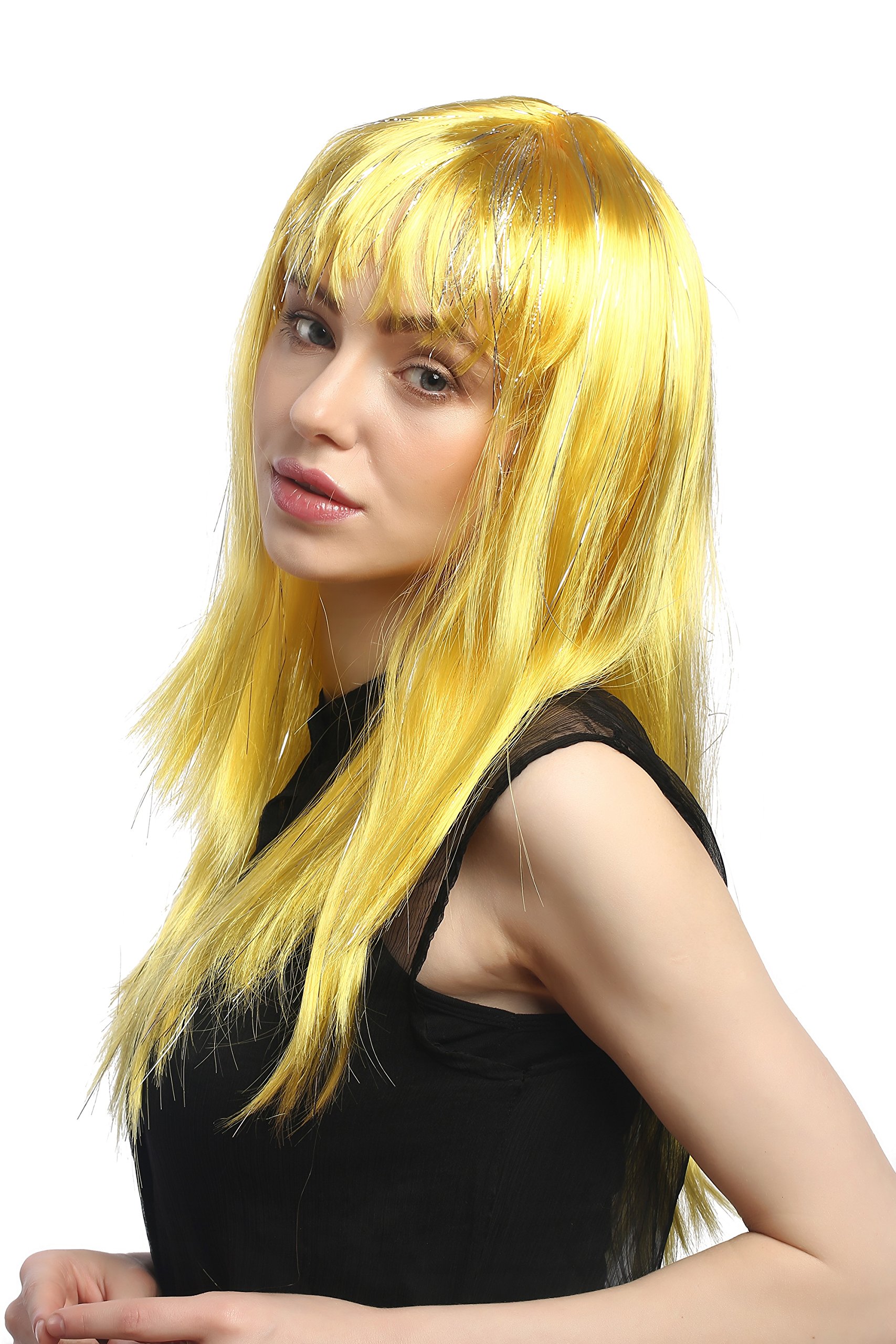 wig-me-up-xr-003-pc2b-damen-party-per-cke-lang-glatt-mit-pony-gelb-silber-glitte image 2