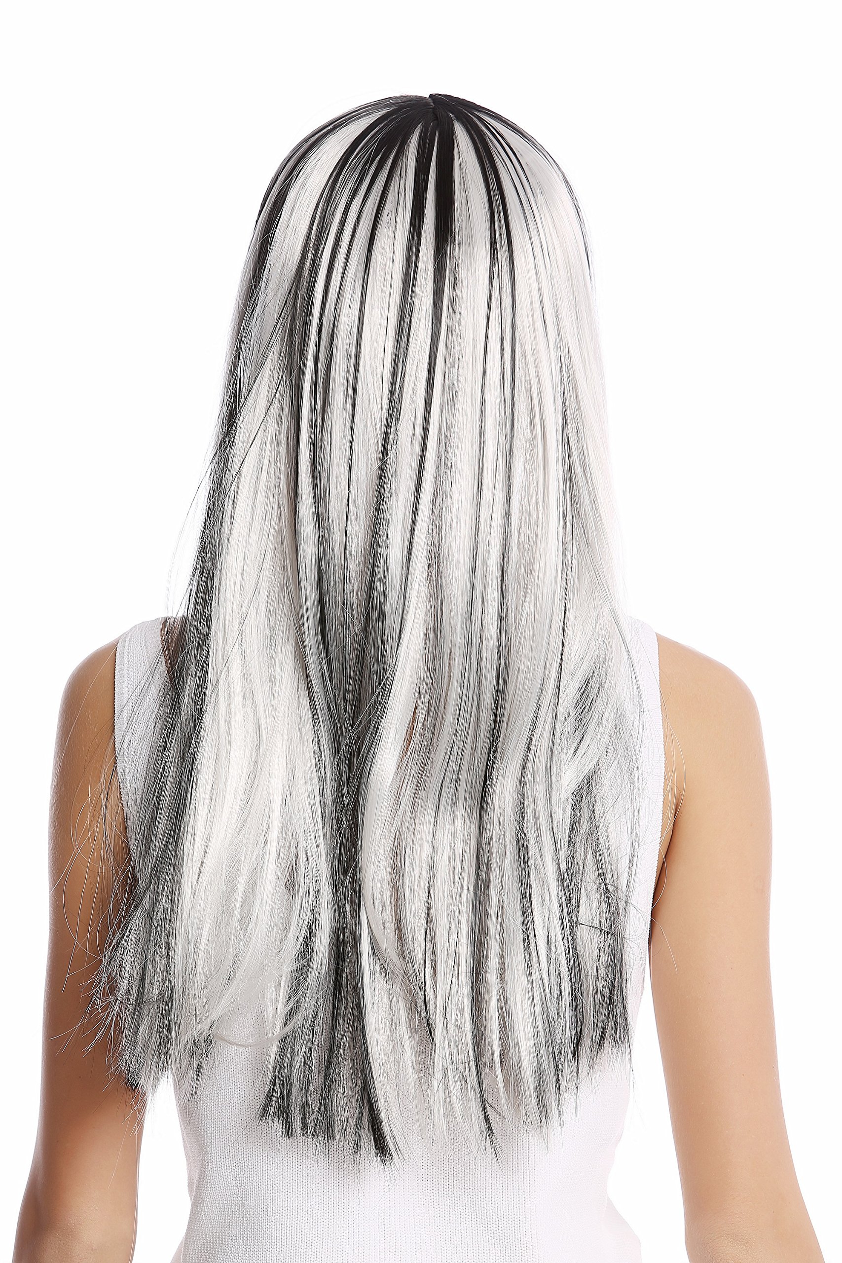 wig-me-up-90770-damenper-cke-sehr-lang-glatt-grau-silber-schwarz-wei-mit-pony image 3