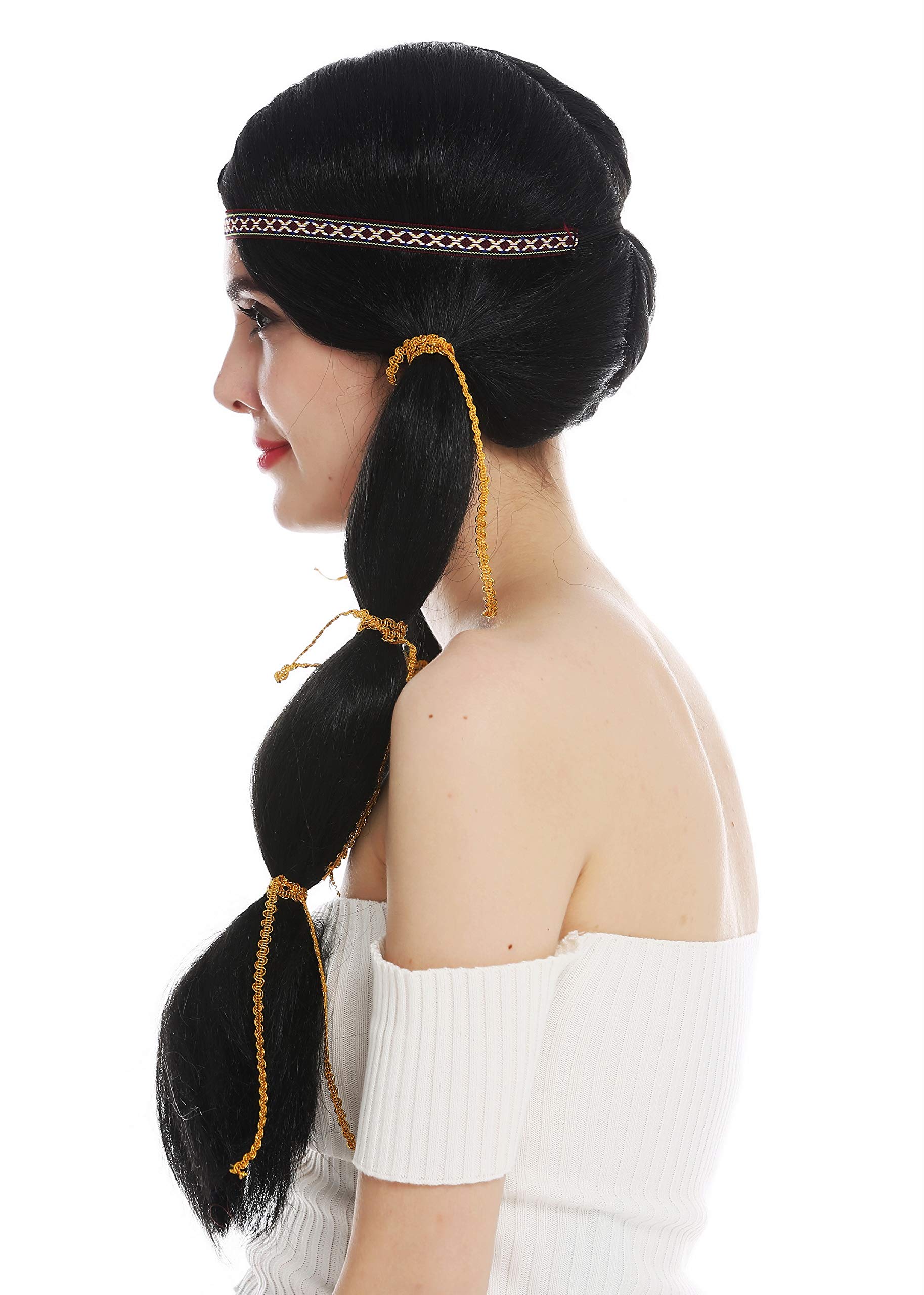 wig-me-up-sarl087-p103-damenper-cke-indianerin-lang-schwarz-mit-z-pfen-und-stirn image 4