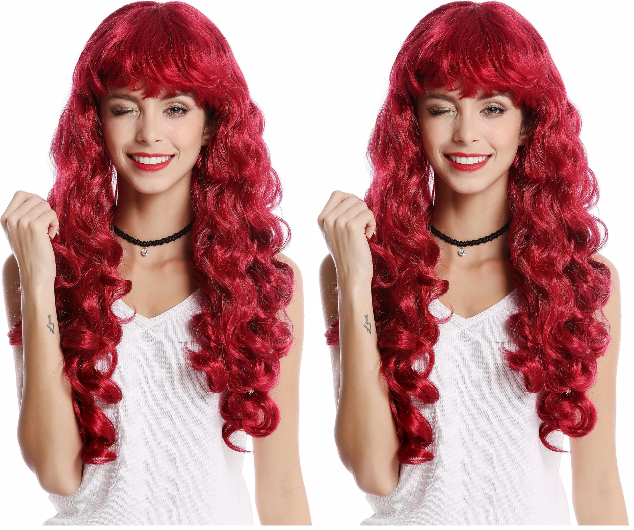 wig-me-up-0082-za13a-per-cke-damen-dunkelrot-lang-lockig-volumin-s-mit-pony image 5